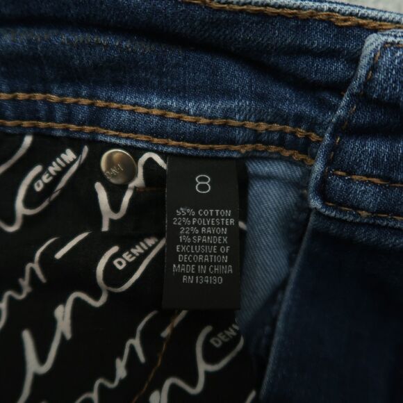 International Concepts Jeans Women's Size 8 Blue Low-Rise Skinny 30" Inseam - Picture 7 of 14